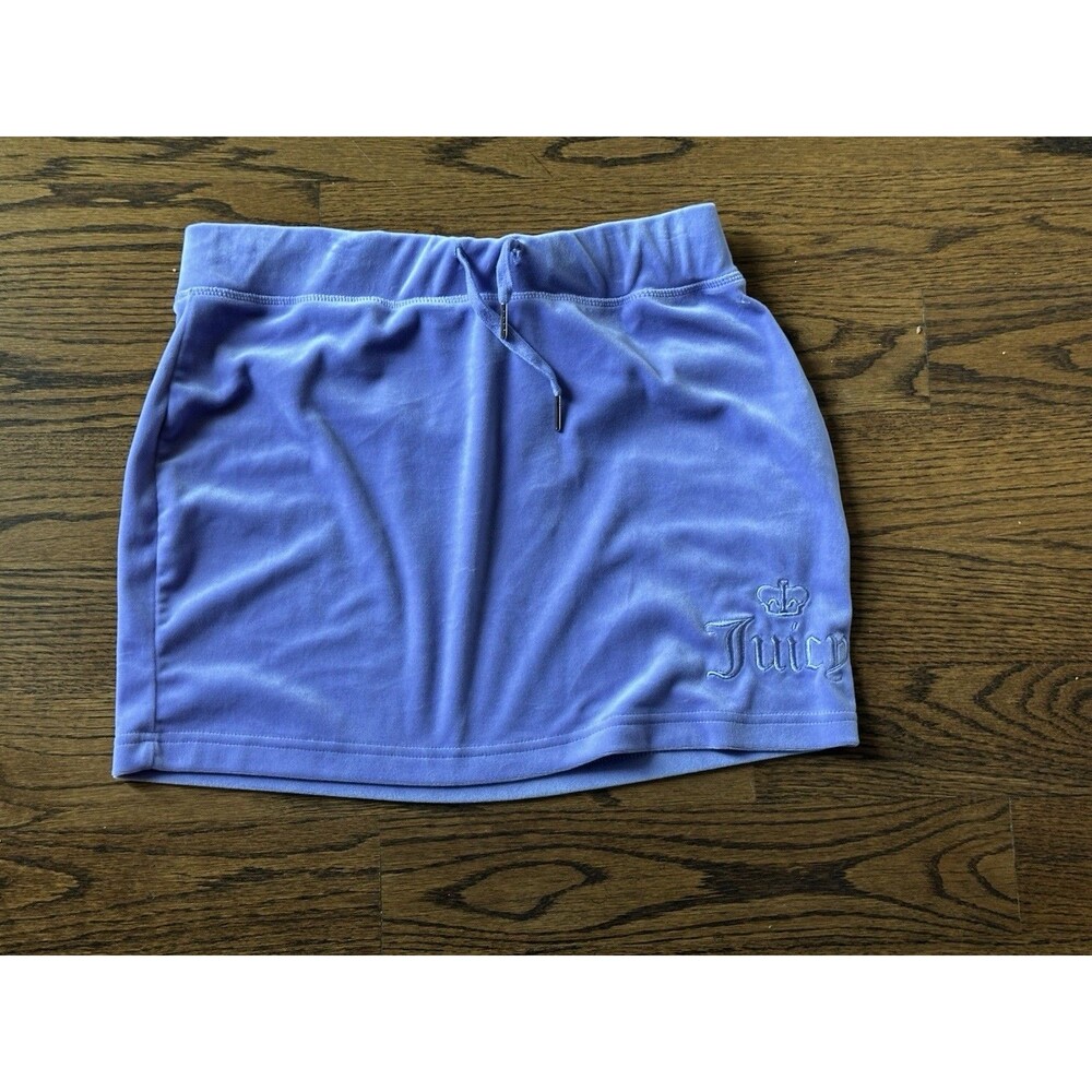 Juicy Couture X Forever 21 Purple Velour Mini Skirt Sz M